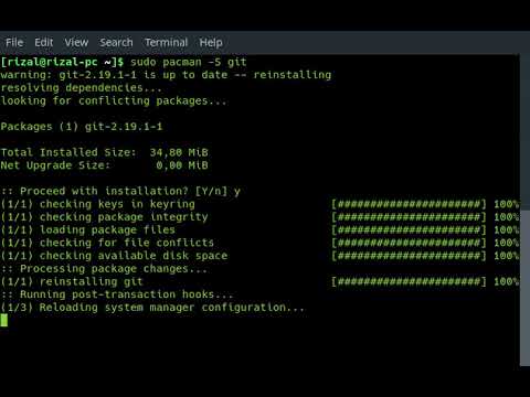 how to install git manjaro
