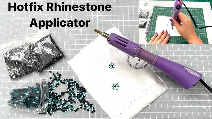 Hotfix Rhinestone applicator 7 in 1 Professional Iron-on Hot Fix Wand  Crystal Gem Rhinestone Heat-fix Tool (Purple)