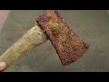 Very Old And Heavy  Rusted Axe Restoration