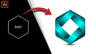 modern polygon logo design in adobe illustrator tutorials