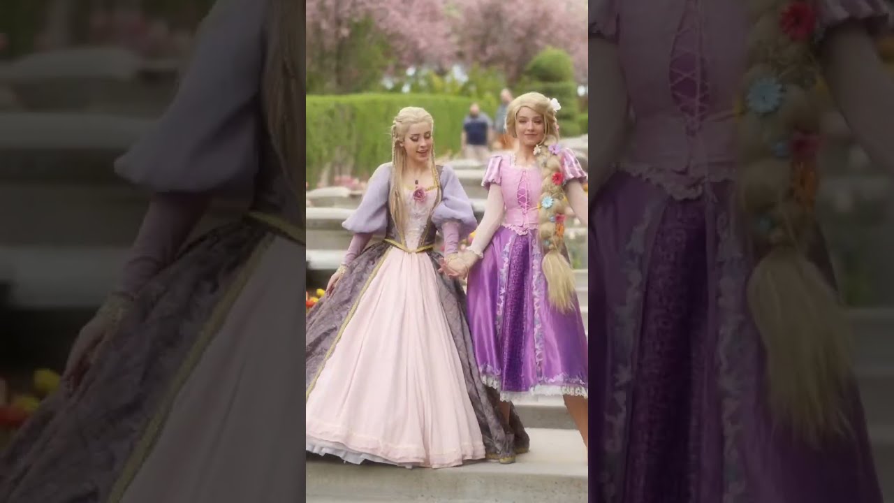 Shimmer and Shine ✨ Dance trend - Disney Rapunzel and Barbie Rapunzel cosplay w/ @halcybella 💜🌸✨