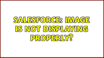 Salesforce: Image is not Displaying properly?