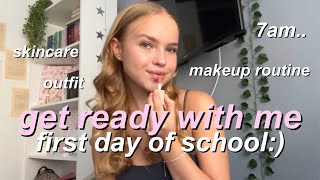 GET READY WITH ME NA PIERWSZY DZIEŃ SZKOŁY! makeup routine:) grwm back to school