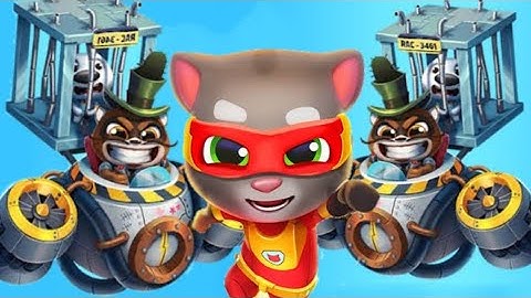 Talking Tom Hero Dash - Rescue Angela And Hank iOS Android Gameplay NcURDJF