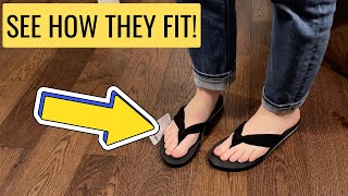 See How These Kuailu Womens Yoga Foam Flip Flops Fit