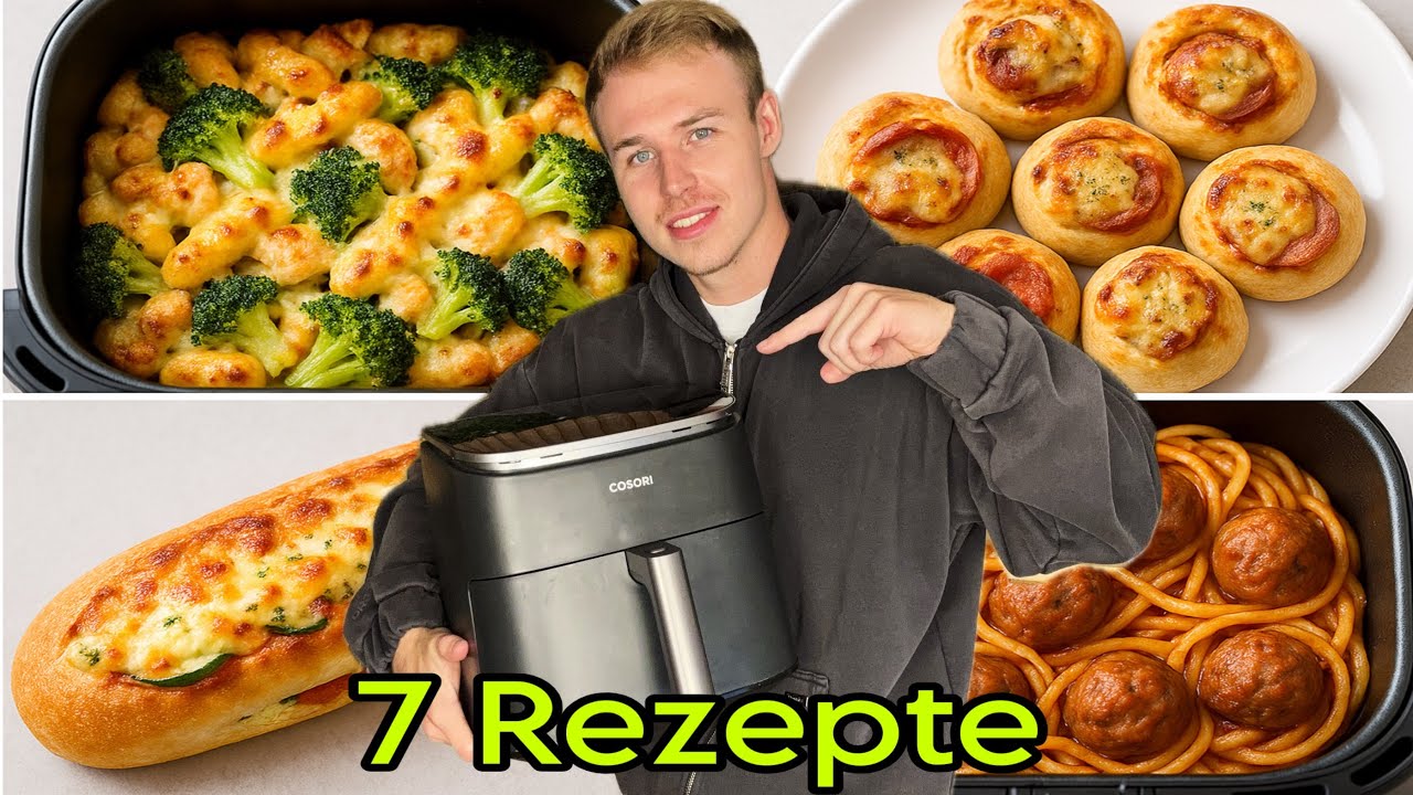 7 einfache AIRFRYER REZEPTE die Du lieben wirst! Schnell & lecker aus der Heißluftfritteuse😍