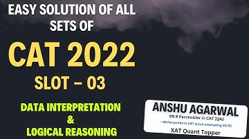 CAT 2022 Complete DI LR [Slot 03] | CAT 2024 DI LR Preparation