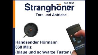 Programmierung Hörmann Handsender 868 MHz und BiSecur Sender