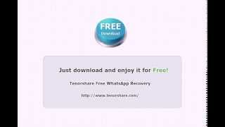 Freeware for iPhone WhatsApp deleted messages recovery