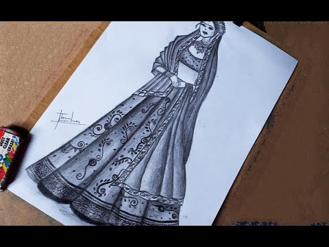 How to Draw a Girl with Beautiful Traditional dress | how to draw a  beautiful Indian woman - video Dailymotion