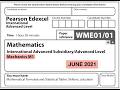 Edexcel IAL Maths - Mechanics M1 - June 2021