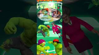 Scary Nick Hulk vs Scary Teacher vs Fat Man Exe X Coffin Dance | Tiles Hop #shorts