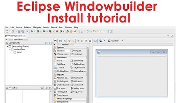 Eclipse windowbuilder Install tutorial
