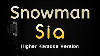 Snowman - Sia (Karaoke Songs With Lyrics - Higher Key)