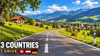 3 Countries in 1 Drive 🇨🇭🇦🇹🇩🇪 | Switzerland, Austria & Germany 4K