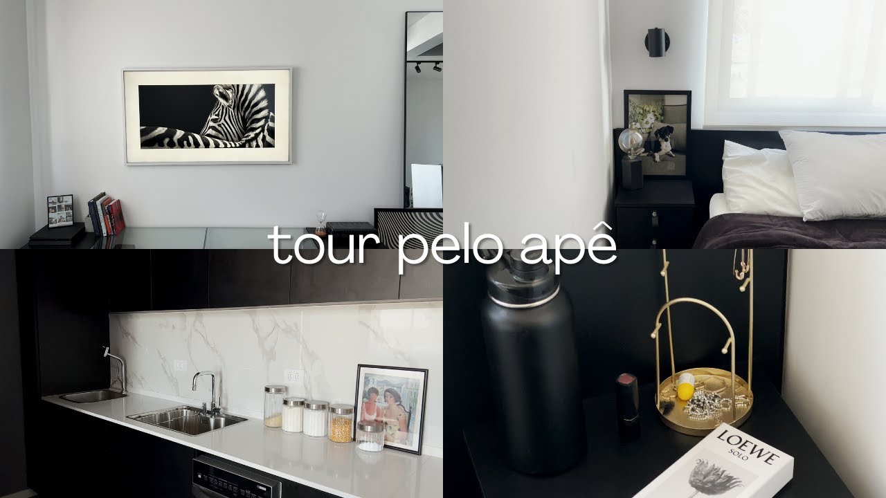 TOUR pelo meu apartamento! 50m² de minimalismo e preto&branco | Lu Hecke