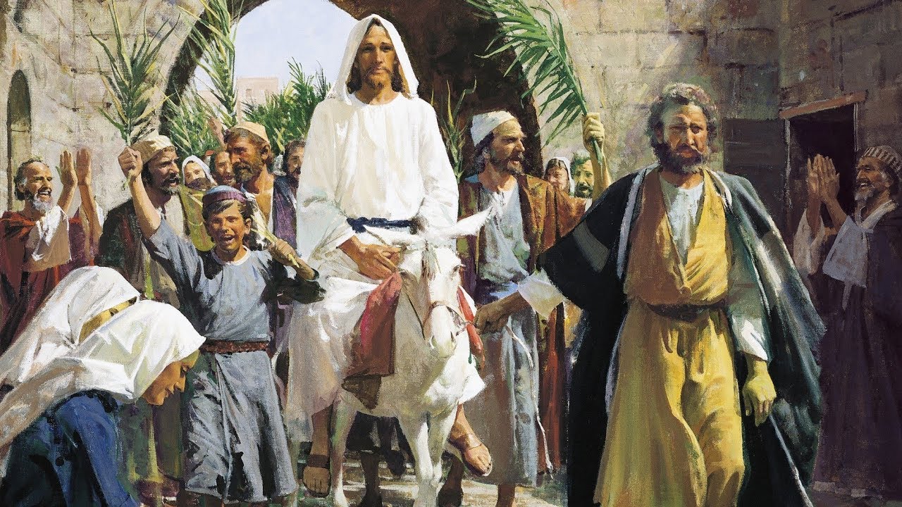 Jésus arrive à Jérusalem sur un ânon - YouTube