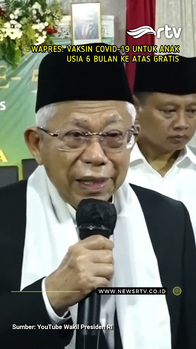 Wapres: Vaksin Covid-19 Untuk Anak Usia 6 Bulan Ke Atas Gratis