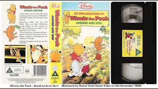 The New Adventures of Winnie the Pooh - Hundred Acre Hero (6th November 1989 - UK VHS)