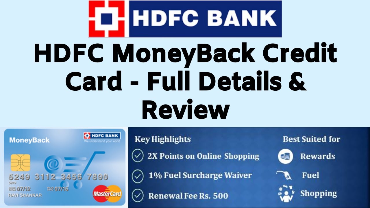 HDFC Moneyback Credit Card Full Details & Review | 2X ...