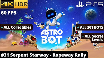 Astro Bot (PS5) - #31 Serpent Starway - Ropeway Rally WALKTHROUGH No Commentary
