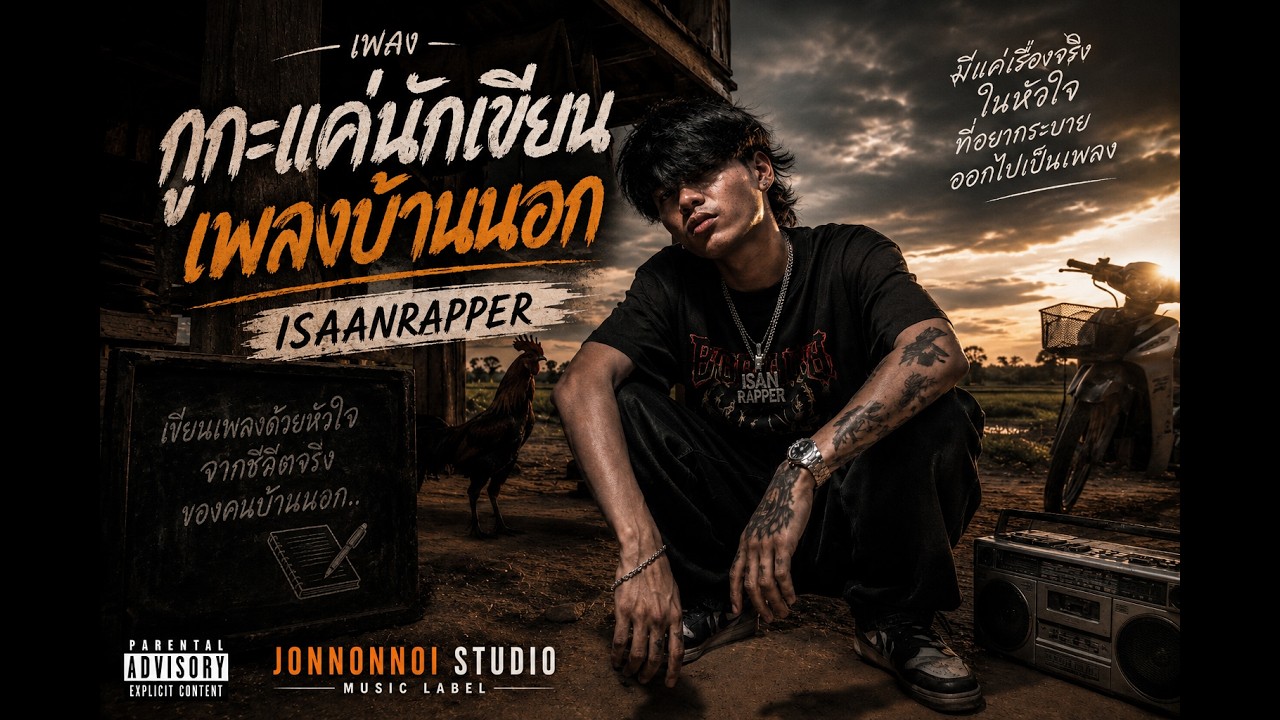 กูกะแค่นักเขียนเพลงบ้านนอก | เพลงของคนที่ยังฝัน แม้ไม่มีใครฟัง | ISAANRAPPER — เพลงจาก ISAANRAPPER