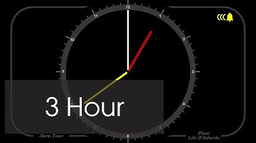 3 Hour - Analog Clock Timer & Alarm - 1080p - Countdown