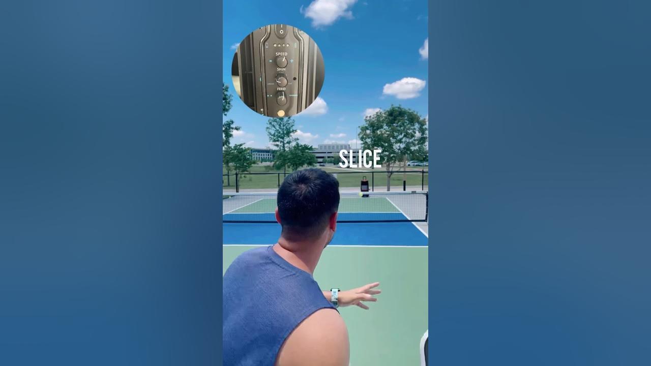 Slinger pickleball machine heavy slice settings and drill 📝 