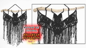Macrame Bat Tutorial 🦇 | Halloween Decoration Macrame Wall Hanging | Designed By LIT DECOR (Part 1)