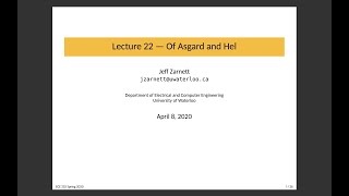 ECE 252 Lecture 22: Of Asgard and Hel