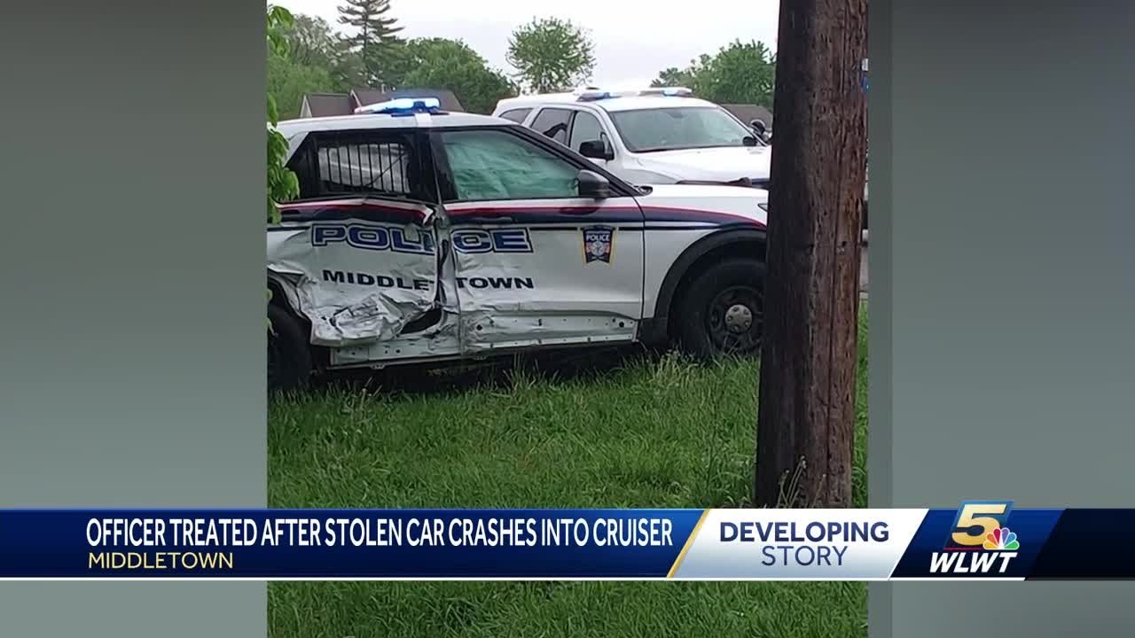 Middletown officer hospitalized after cruiser hit by stolen car during ...