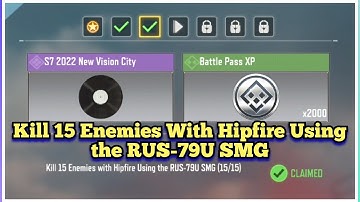 Call Of Duty Mobile Kill 15 Enemies With Hipfire Using the RUS-79U SMG Task Complete