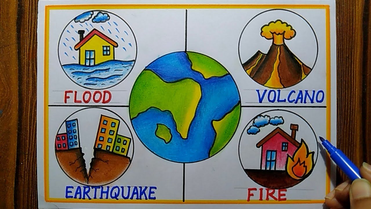 Natural disasters art Pictures to draw Natural disasters