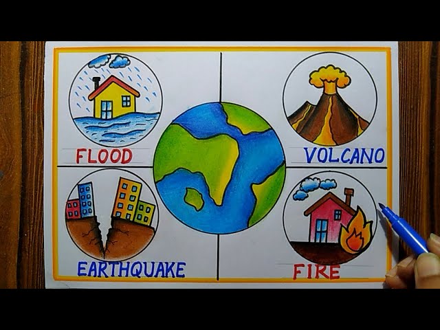 International Day For Disaster Reduction Poster DrawingOct13th Natural Disaster  Drawing Easy  YouTube