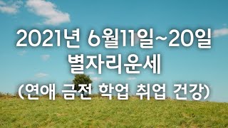 2021년 6월11일~20일 별자리운세 (애정 금전 취업 학업 건강)