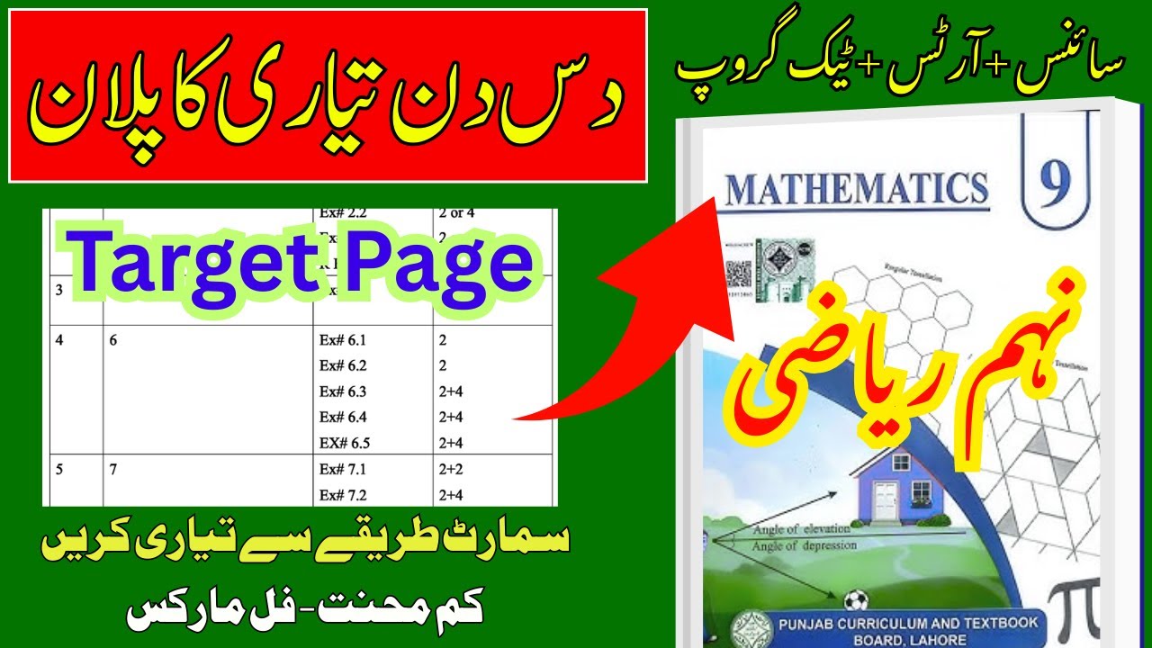 📘 Complete Study Plan for 9th Class Mathematics | Punjab Board & PECTA Latest Guidelines