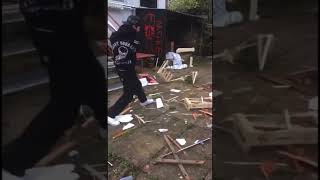 Asspizza and Warren Lotas smashing things
