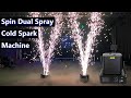 Moka sfx spin dual spray cold spark machinecold fireworks stage effect flame fountain for wedding