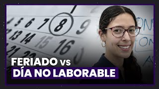 Differences between holidays and non-working days
