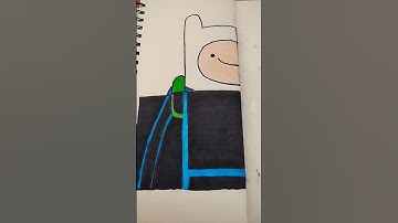 Adventure time fin in 4 different styles pt2 #drawing #shorts