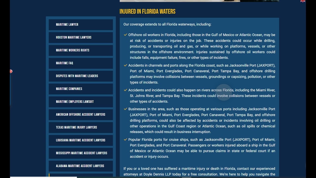 Florida martime accident lawyers