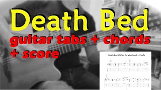 Death Bed (Coffe for your head) - Powfu - guitar score + tabs + chords (fingerstyle cover)