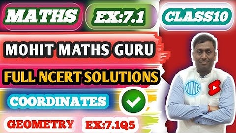 "Class 10 Maths Exercise 7.1 Q5 | Coordinate Geometry | Easy Step-by-Step Solution"