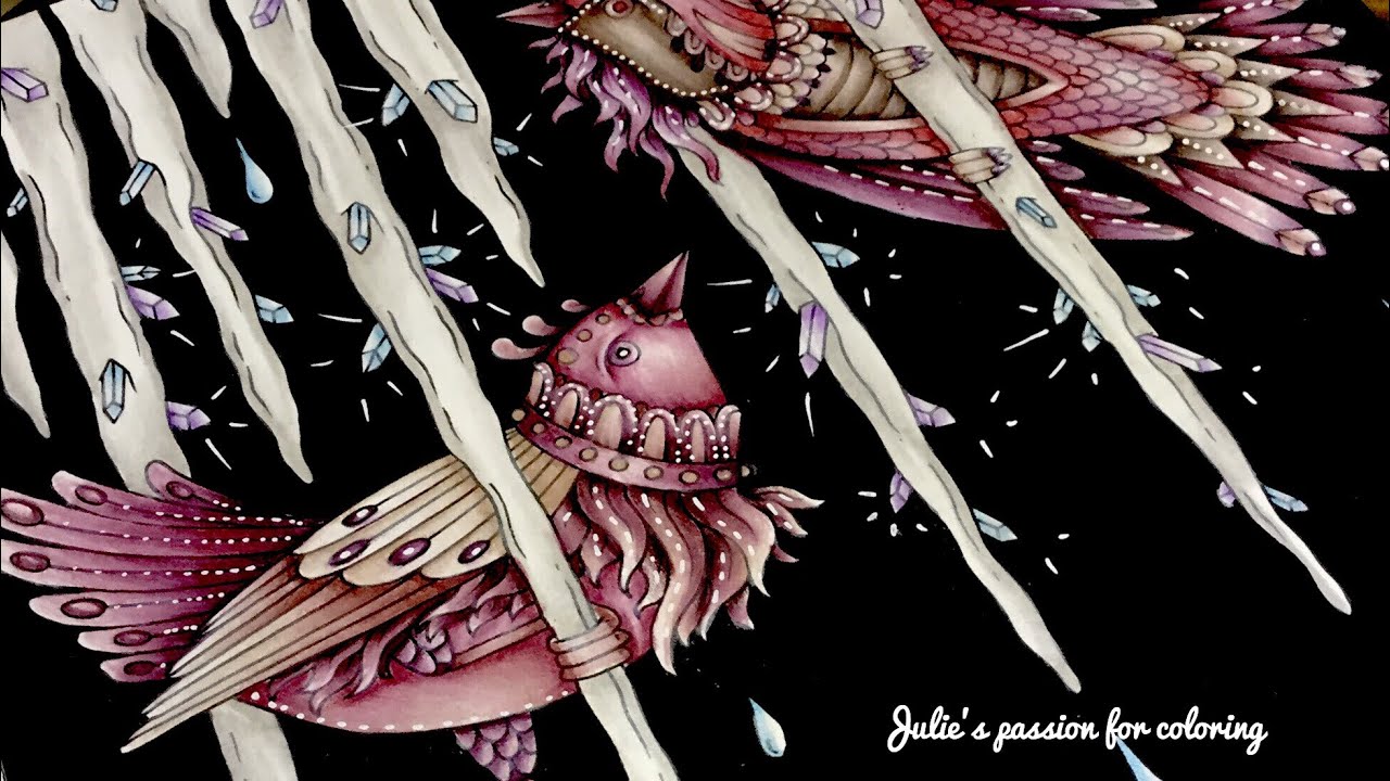 TIDEVARV / SEASONS by Hanna Karlzon - prismacolor pencils - color along