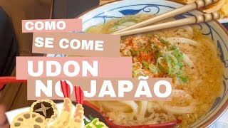 Como é um restaurante de udon no Japão !