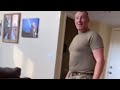 He went from soldier to Dad real quick: Second video dad is badly shocked I can’t stop laughing.