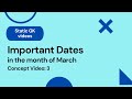 How to remember Important Dates in March |Static GK |General Awareness for OMETs | Priyasha Das