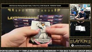 2023 Bowman Sterling Baseball Hobby 12 Box FULL CASE Break #5   RANDOM TEAMS