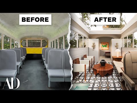 3 Interior Designers Convert The Same School Bus | Space Savers | Architectural Digest