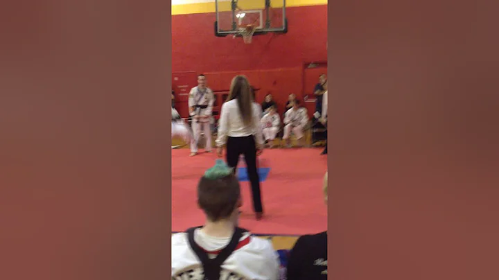 Taekwondo tournament Damian Howe sparring (state c...